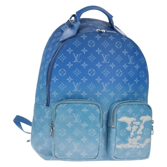 LOUIS VUITTON Monogram Clouds Multi Pocket Backpack Blue M45441 Auth 145712SAM main image 8